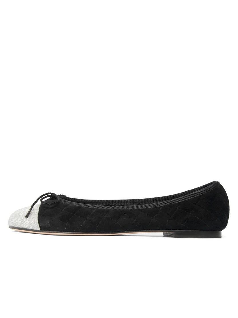 PAUL MAYER - BEST QUILTED BALLET FLAT WITH CRYSTAL CAP TOE