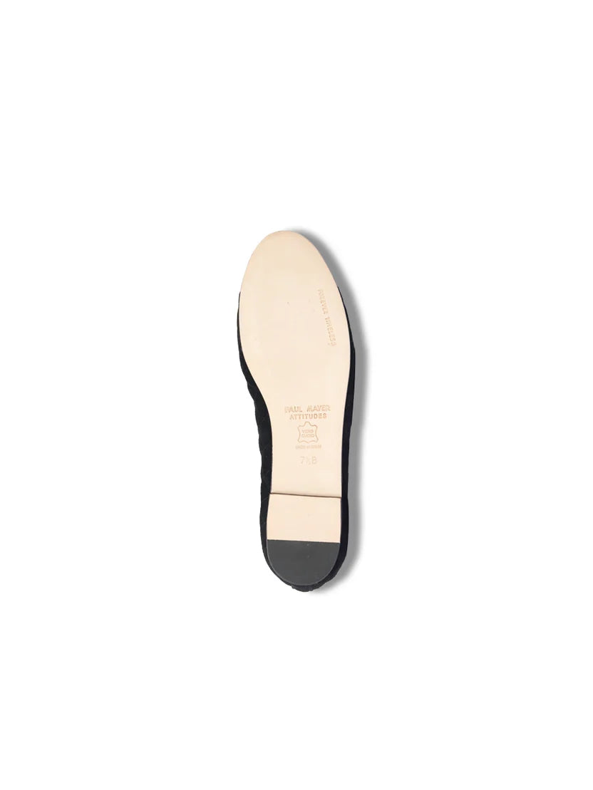 PAUL MAYER - BEST QUILTED BALLET FLAT WITH CRYSTAL CAP TOE