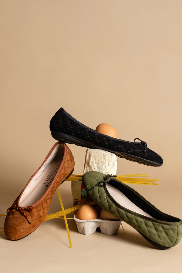 PAUL MAYER - BEST QUILTED BALLET FLAT IN SUEDE
