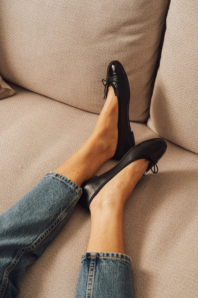 PAUL MAYER - BEST CROC TOE BALLET FLAT WITH LEATHER SOLE