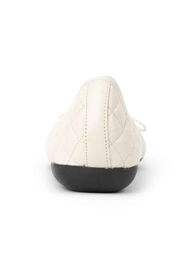 PAUL MAYER - BEST QUILTED LEATHER BALLET FLAT - SIZE 10 - CAREY/NAP HIELO