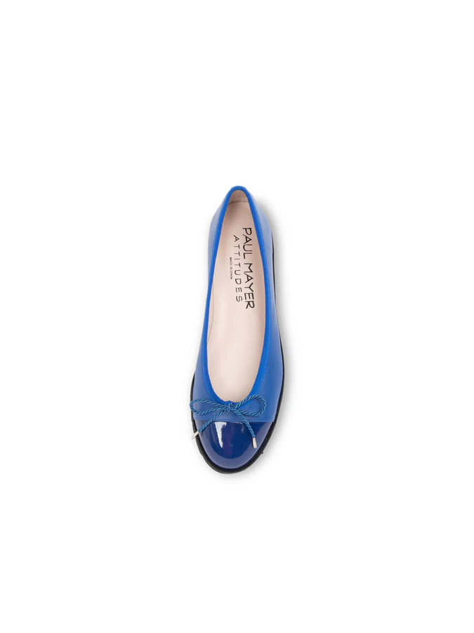 PAUL MAYER - BRAVO LUG SOLE BALLET - SIZE 7 - COBALT BLUE/BLACK LUG SOLE