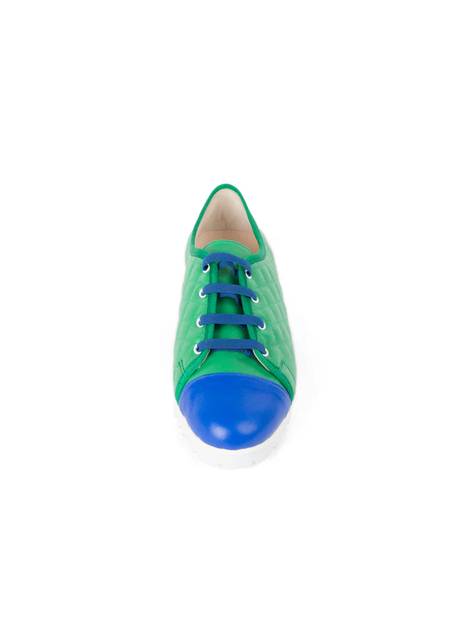 PAUL MAYER - SOS LUG SOLE SNEAKER - SIZE 9.5 - COBALT/GREEN