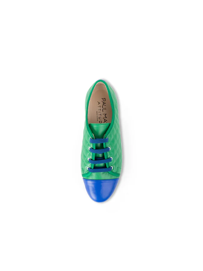 PAUL MAYER - SOS LUG SOLE SNEAKER - SIZE 9.5 - COBALT/GREEN