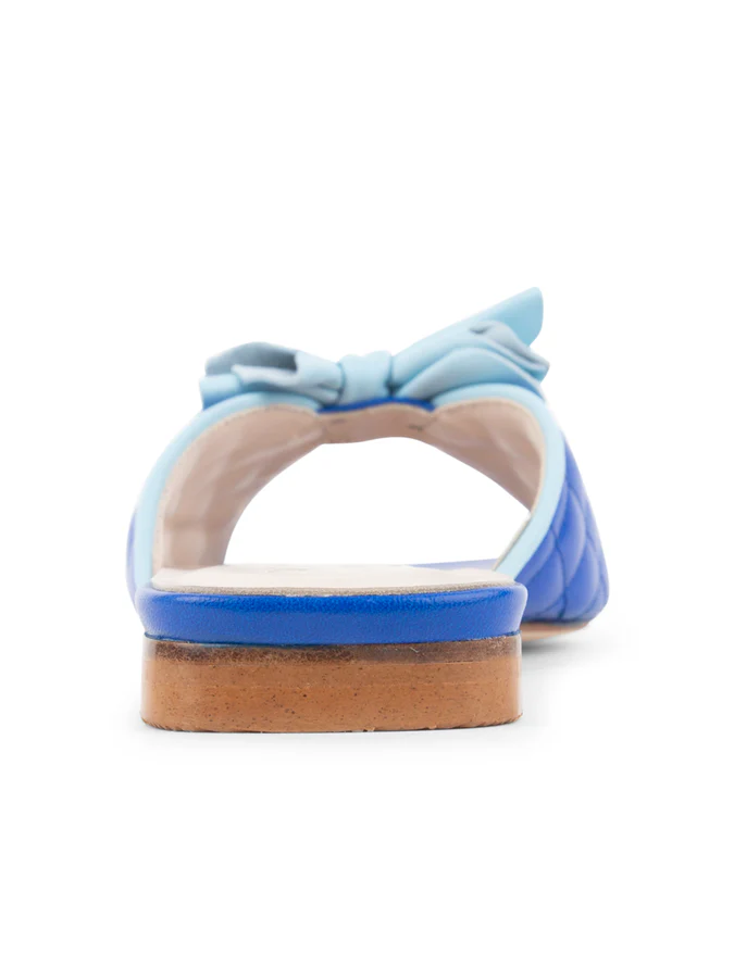 PAUL MAYER - PANGO BOW SANDAL - SIZE 6.5 - COBALT/LIGHT BLUE