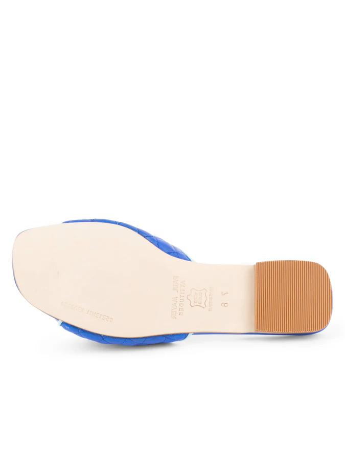 PAUL MAYER - PANGO BOW SANDAL - SIZE 6.5 - COBALT/LIGHT BLUE