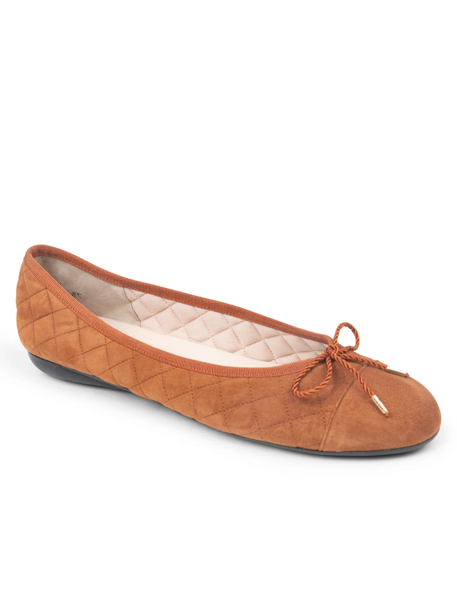 PAUL MAYER - BEST QUILTED BALLET FLAT IN SUEDE