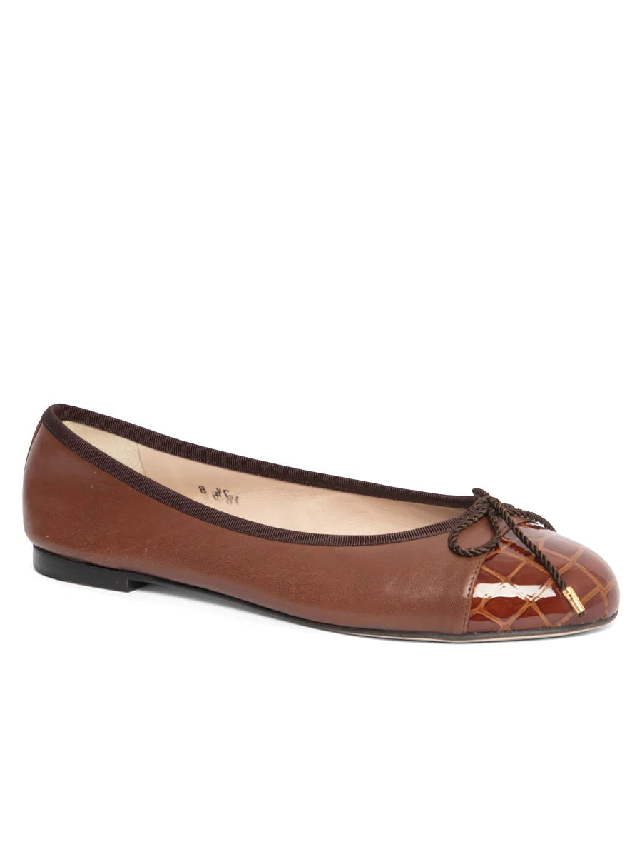 PAUL MAYER - BEST CROC TOE BALLET FLAT WITH LEATHER SOLE