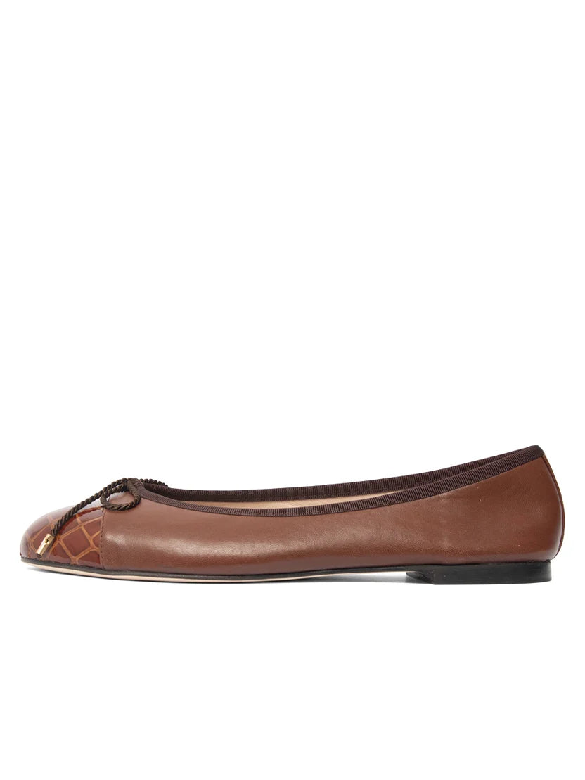 PAUL MAYER - BEST CROC TOE BALLET FLAT WITH LEATHER SOLE
