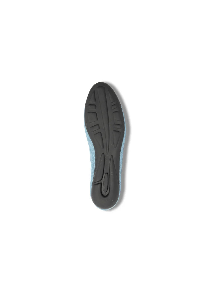 PAUL MAYER - BEST QUILTED DENIM BALLET FLAT