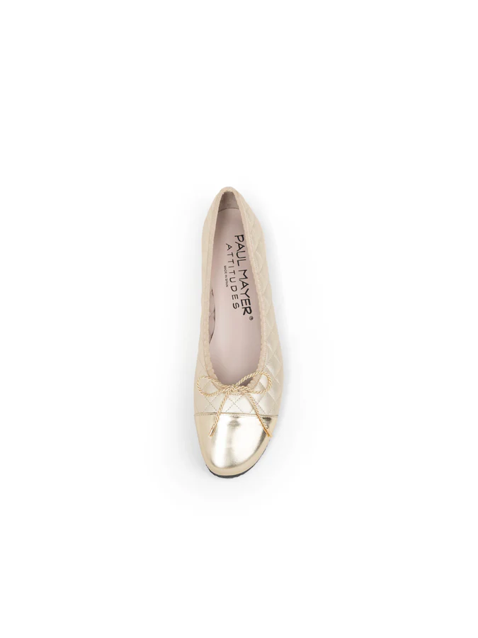 PAUL MAYER - COZY QUILTED LEATHER BALLET FLAT