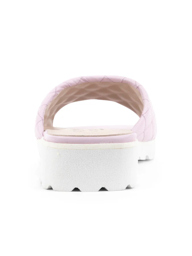 PAUL MAYER - PARK QUILTED LUG SOLE SANDAL - SIZE 8.5 - LILAC