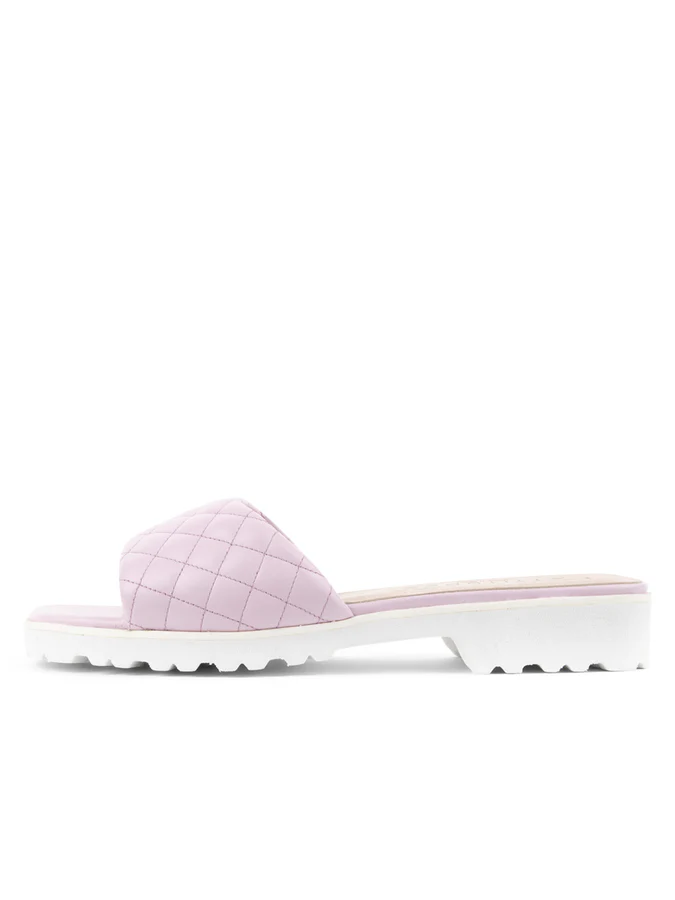PAUL MAYER - PARK QUILTED LUG SOLE SANDAL - SIZE 8.5 - LILAC