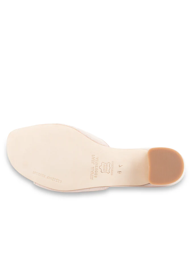 PAUL MAYER - PONGO BLOCK HEELED SANDAL- SIZE 7 - NUDE
