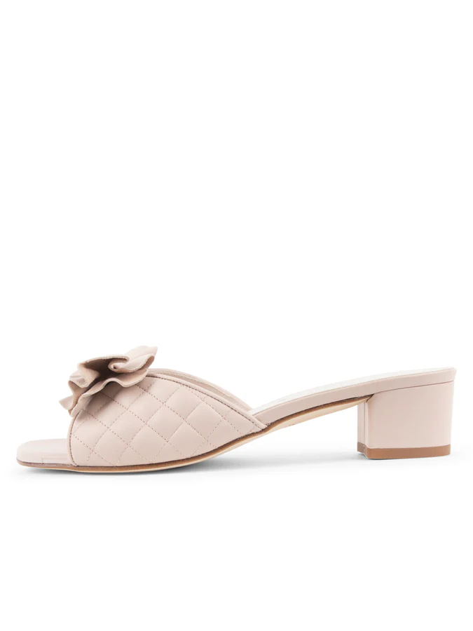 PAUL MAYER - PONGO BLOCK HEELED SANDAL- SIZE 7 - NUDE