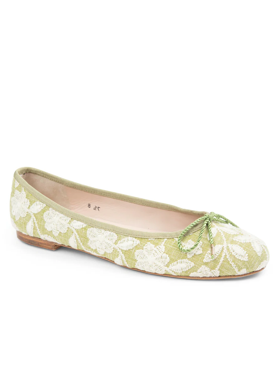 PAUL MAYER - BEST EMBROIDERED FLAT WITH LEATHER SOLE