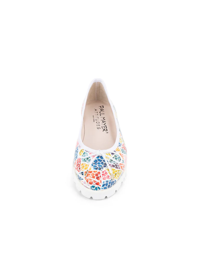 PAUL MAYER - BINGO LUG SOLE BALLET - SIZE 8.5 - RAINBOW