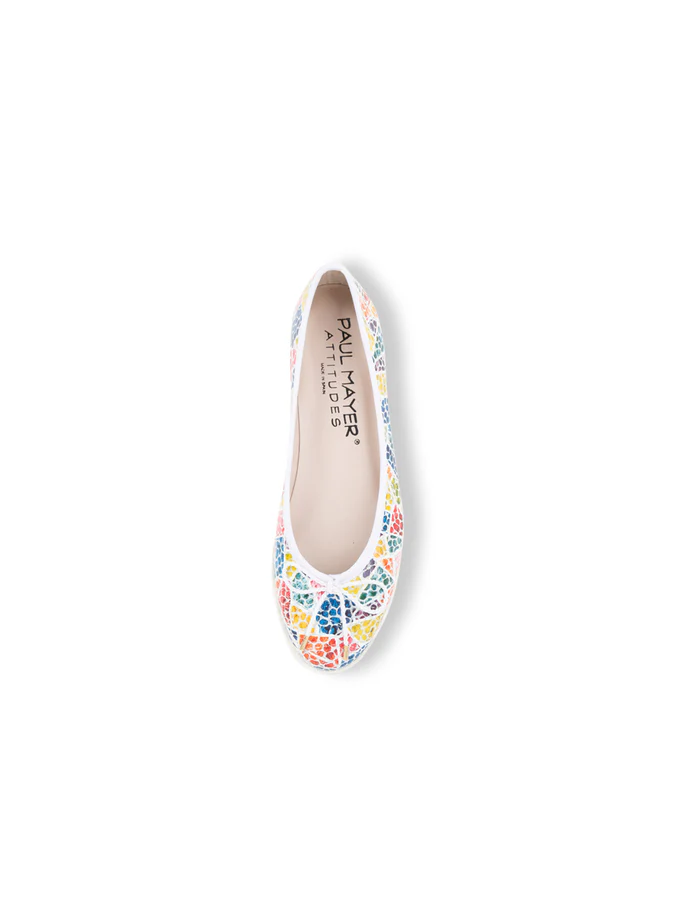 PAUL MAYER - BINGO LUG SOLE BALLET - SIZE 8.5 - RAINBOW
