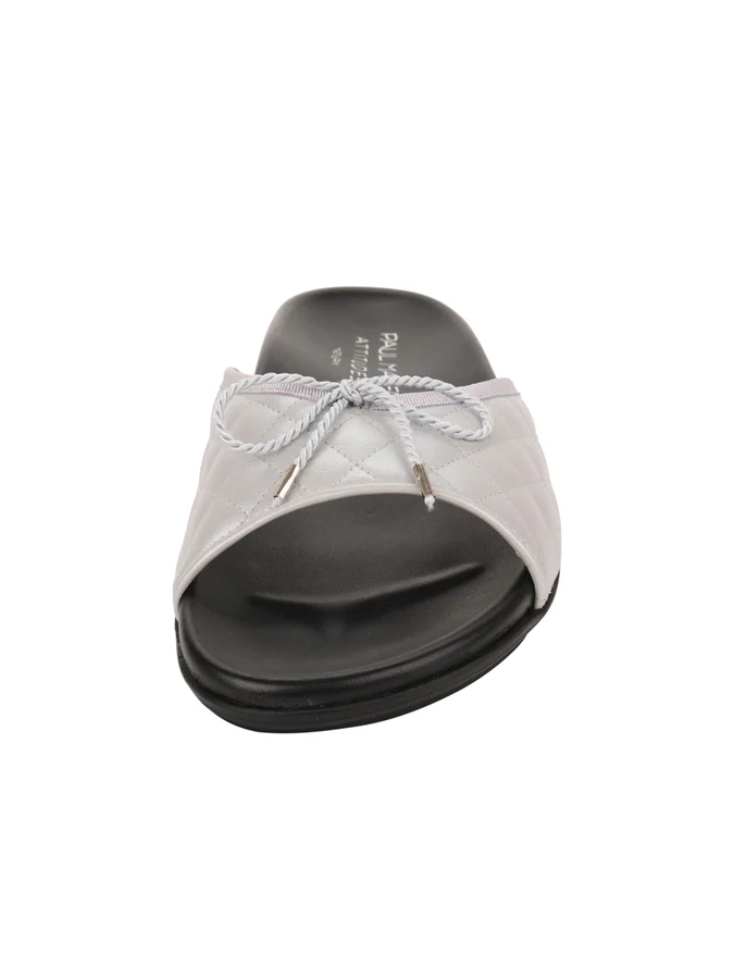 PAUL MAYER - WIN QUILTED SANDAL - SIZE 6.5 - SILVER