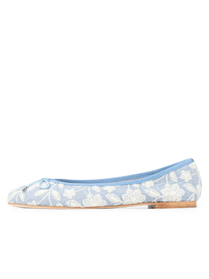 PAUL MAYER - BEST EMBROIDERED FLAT WITH LEATHER SOLE