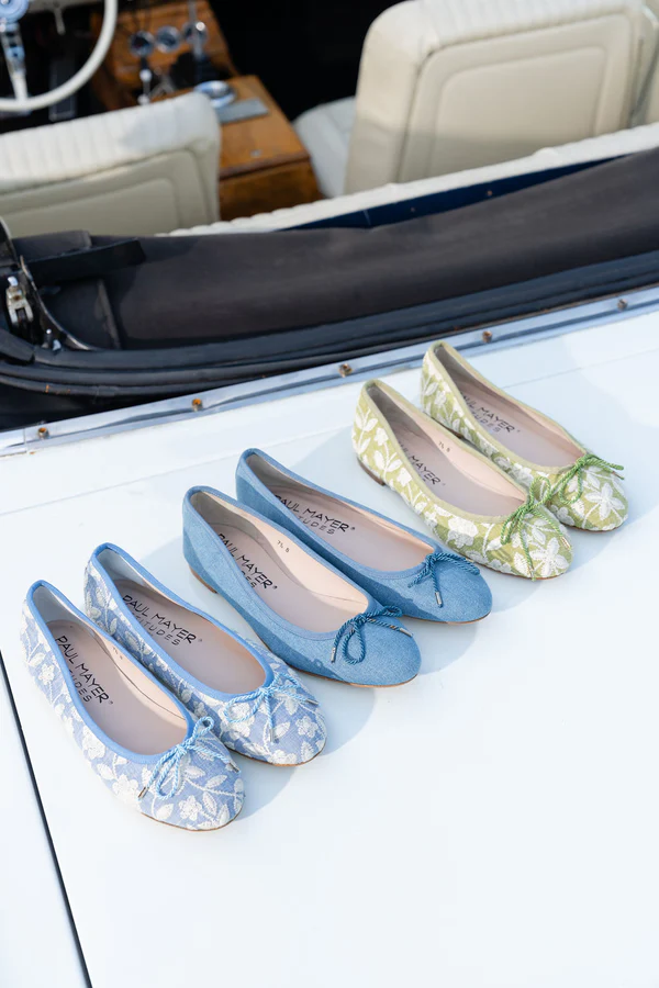 PAUL MAYER - BEST EMBROIDERED FLAT WITH LEATHER SOLE