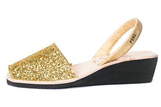 Pons Wedge Glitter, Gold, product view