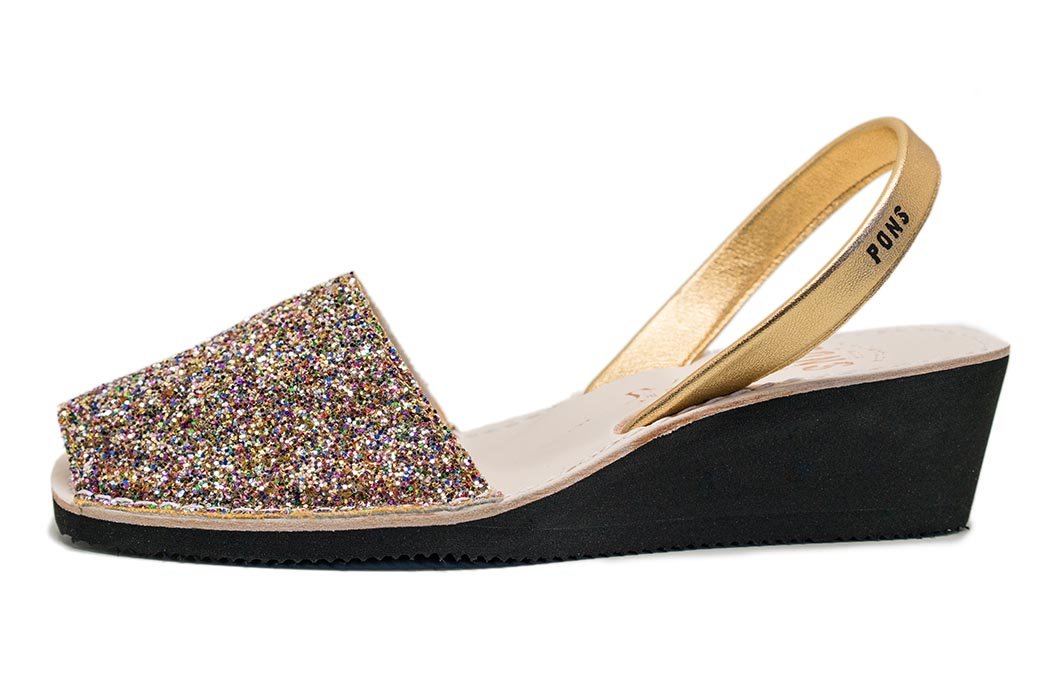 Pons Wedge Glitter, Multicolor, product view