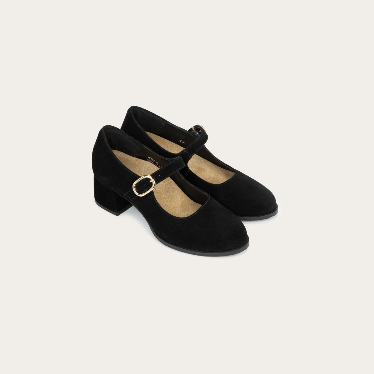 Simile in Black Noir Suede, product view 5