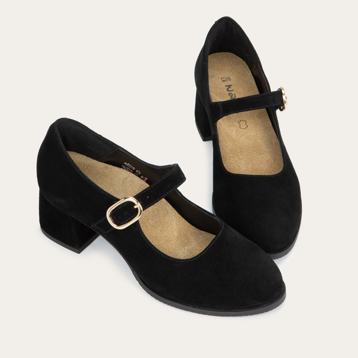 Simile in Black Noir Suede, product view 6