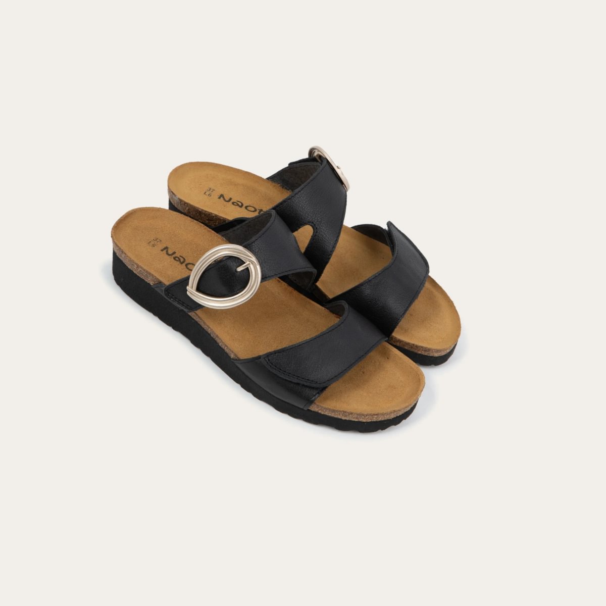 Simone in Black Water Resistant Leather, product view 5