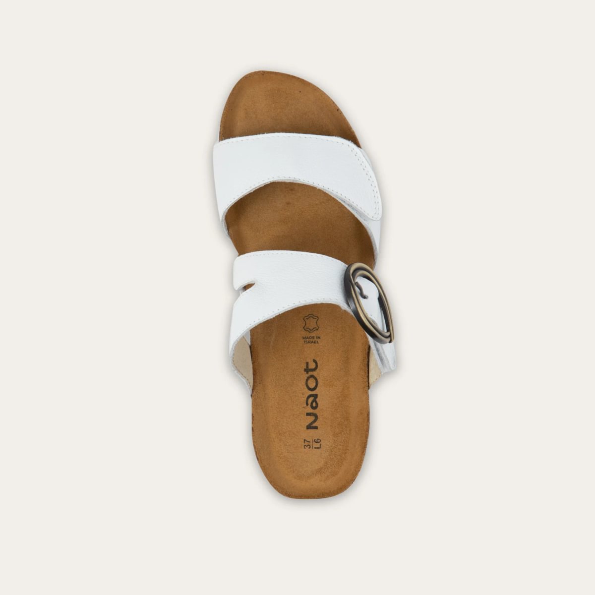 Simone in Soft White Leather, product view 3
