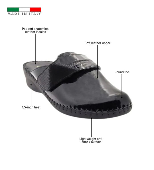 La Plume - Santori Anatomical Italian Leather Clog