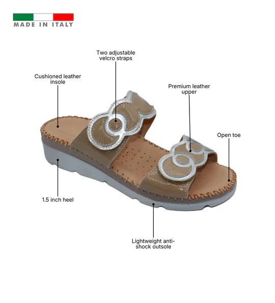 La Plume - Sugar Ring Detail Adjustable Sandal