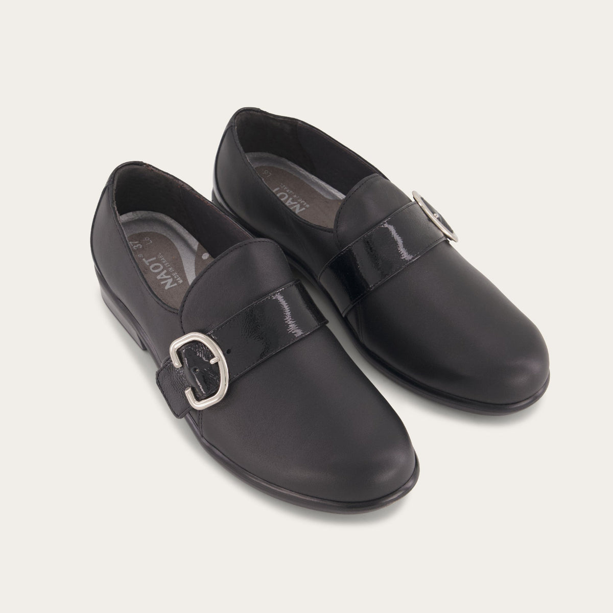 Viscol in Jet Black Leather/Black Crinkle Patent Leather, product view 5