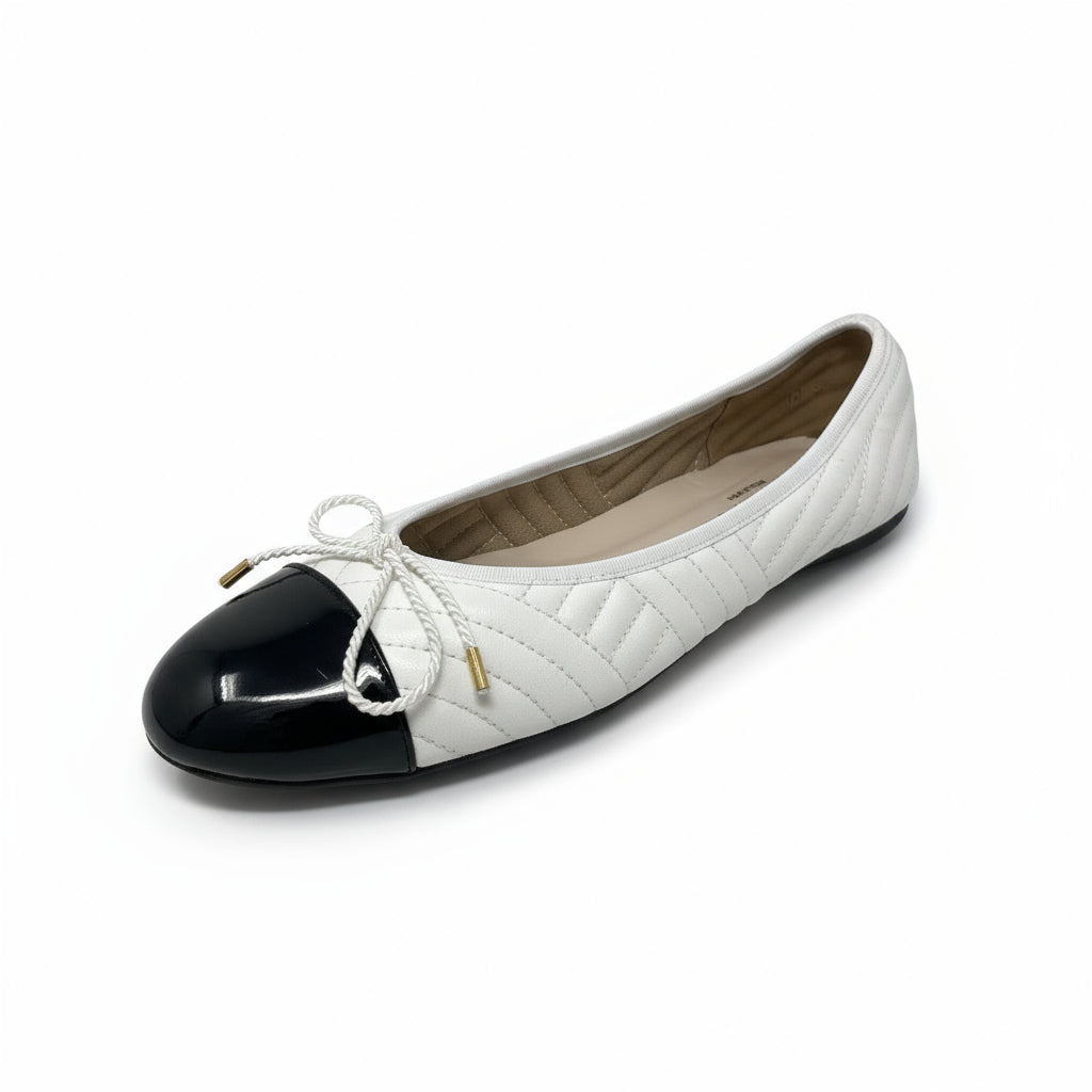 PAUL MAYER - BRUSH  - SIZE 10 - PATENT BLACK / NAPPA WHITE