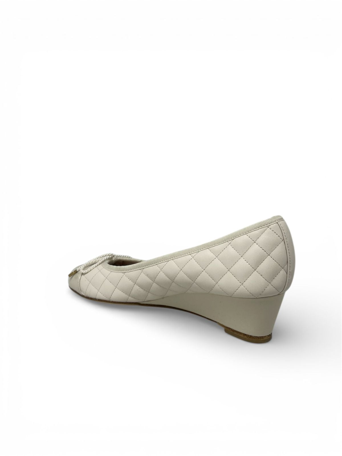 PAUL MAYER - NICE WEDGE - PATENT MARFIL / NAPPA MARFIL - SIZE 10