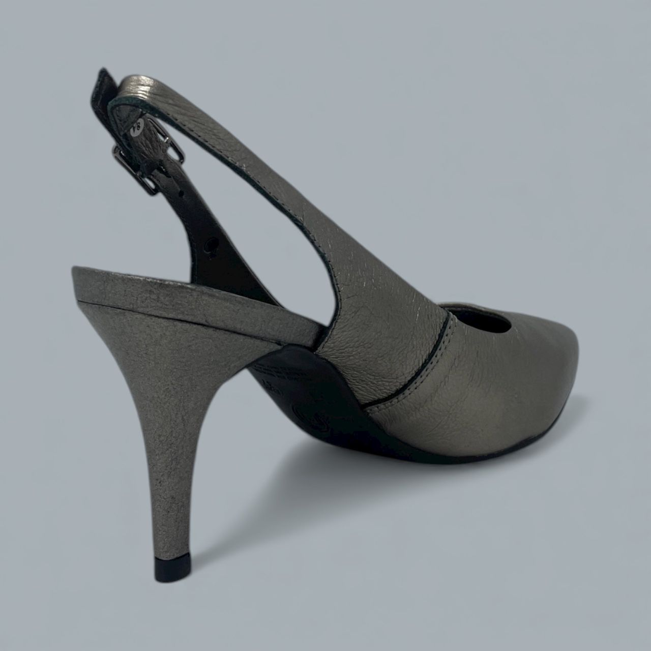 BOTTERO - METALLIC SLINGBACK PUMP - SIZE 6 - PEWTER