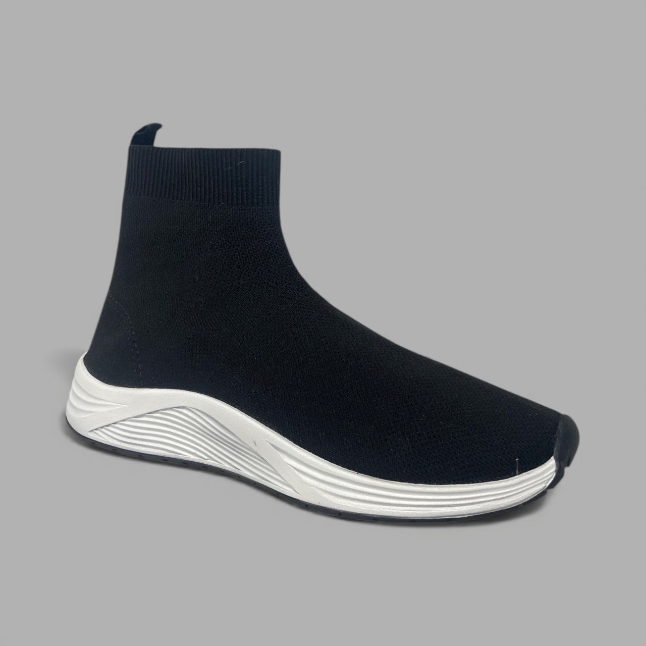 BOTTERO – KNIT SOCK SNEAKER - SIZE 5 - BLACK/WHITE