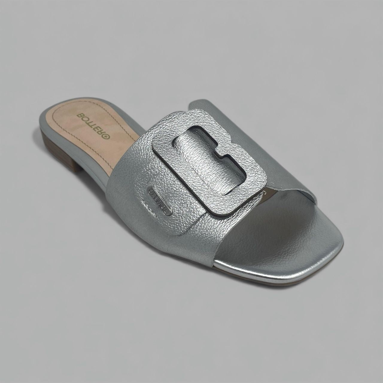 BOTTERO - SLIDE SANDAL - SIZE 10 - SILVER