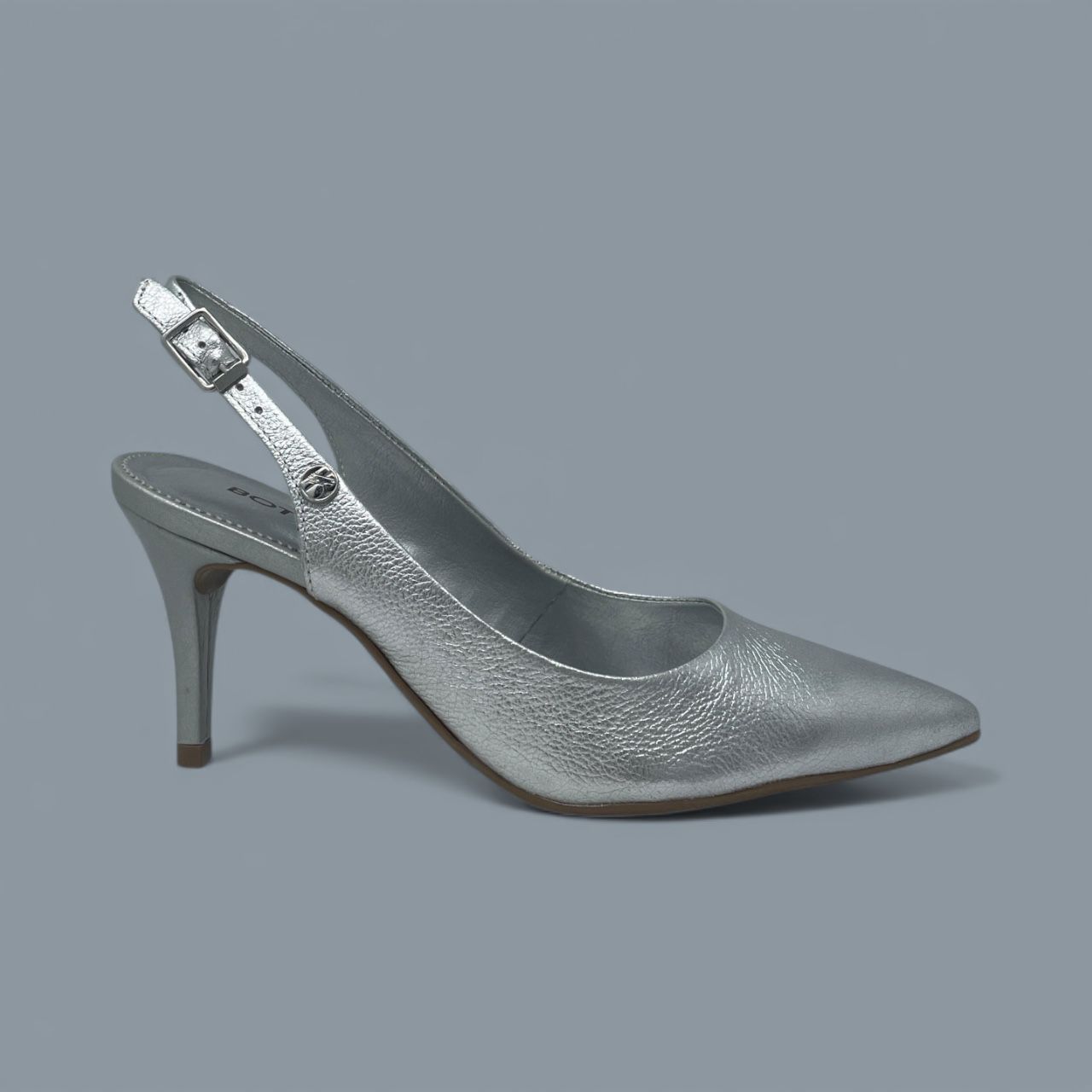 BOTTERO - SLINGBACK HEEL - SIZE 6 - SILVER