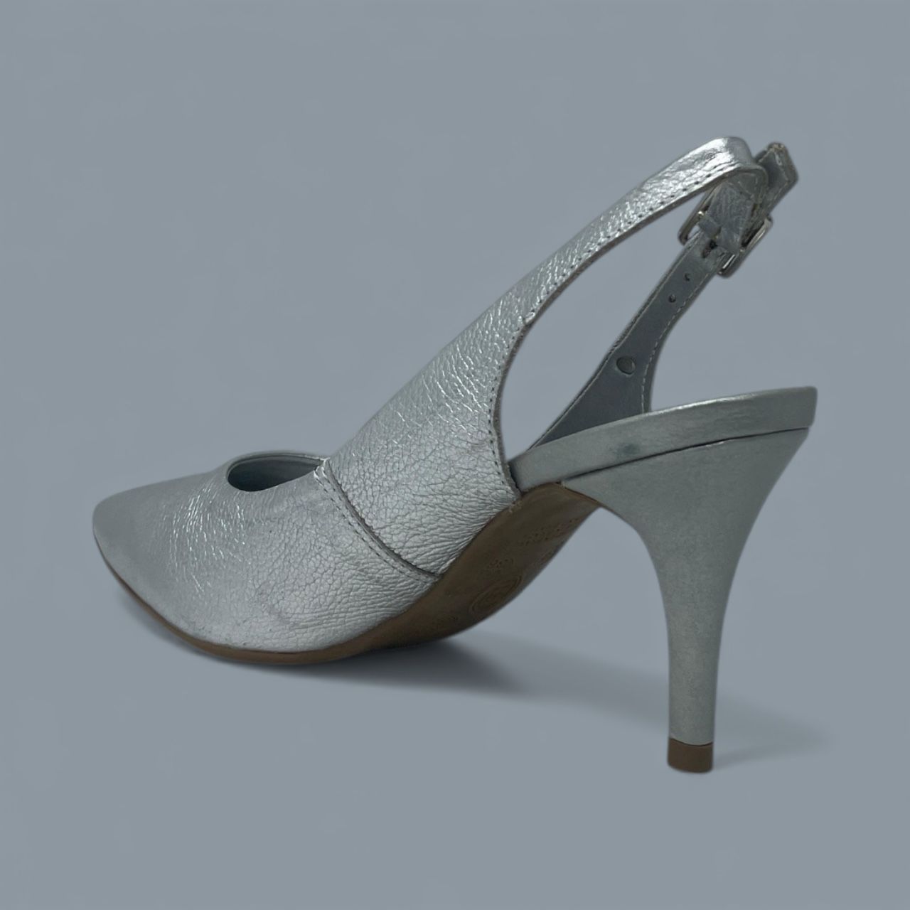 BOTTERO - SLINGBACK HEEL - SIZE 6 - SILVER
