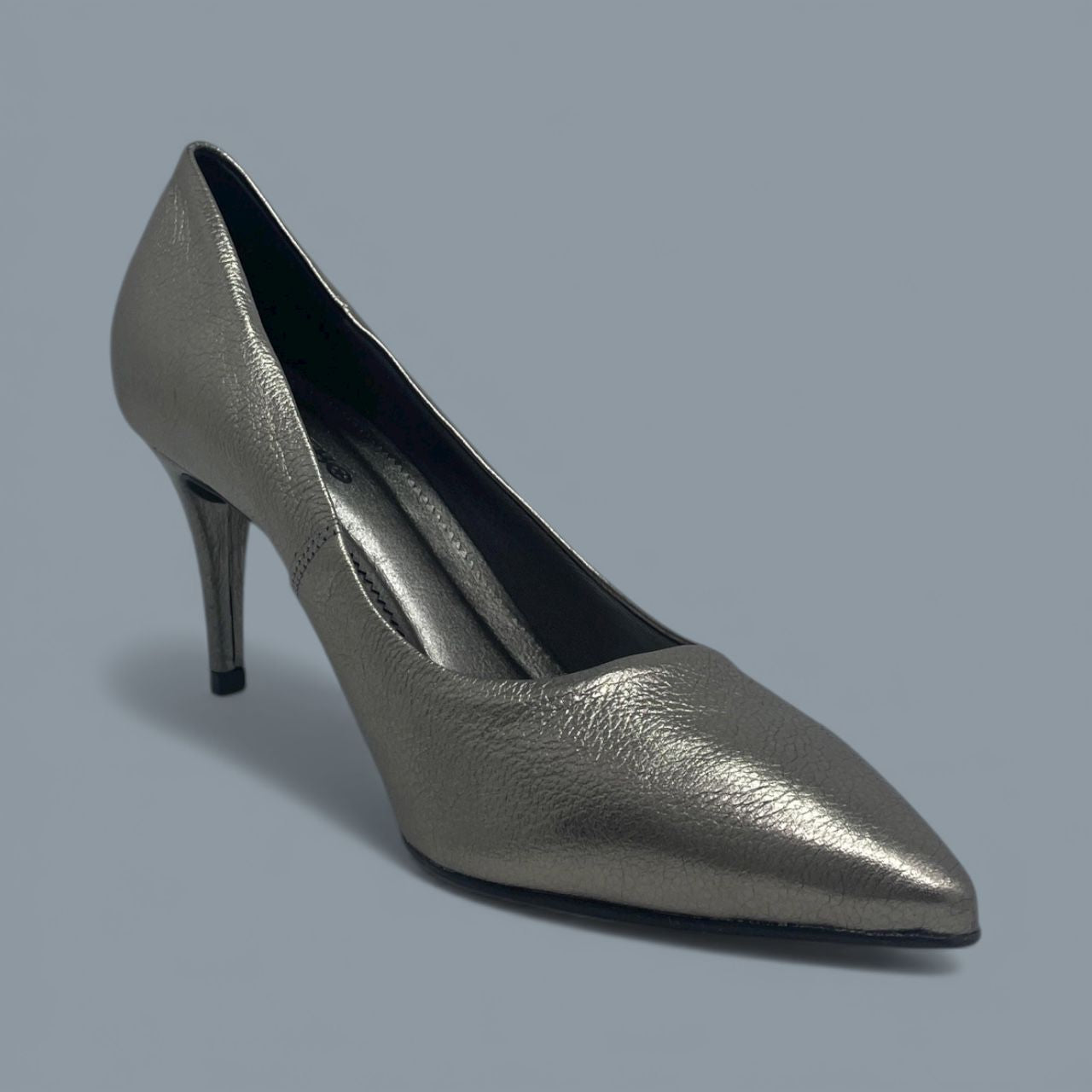 BOTTERO – PEWTER STILETTO PUMP - SIZE 10 - PEWTER