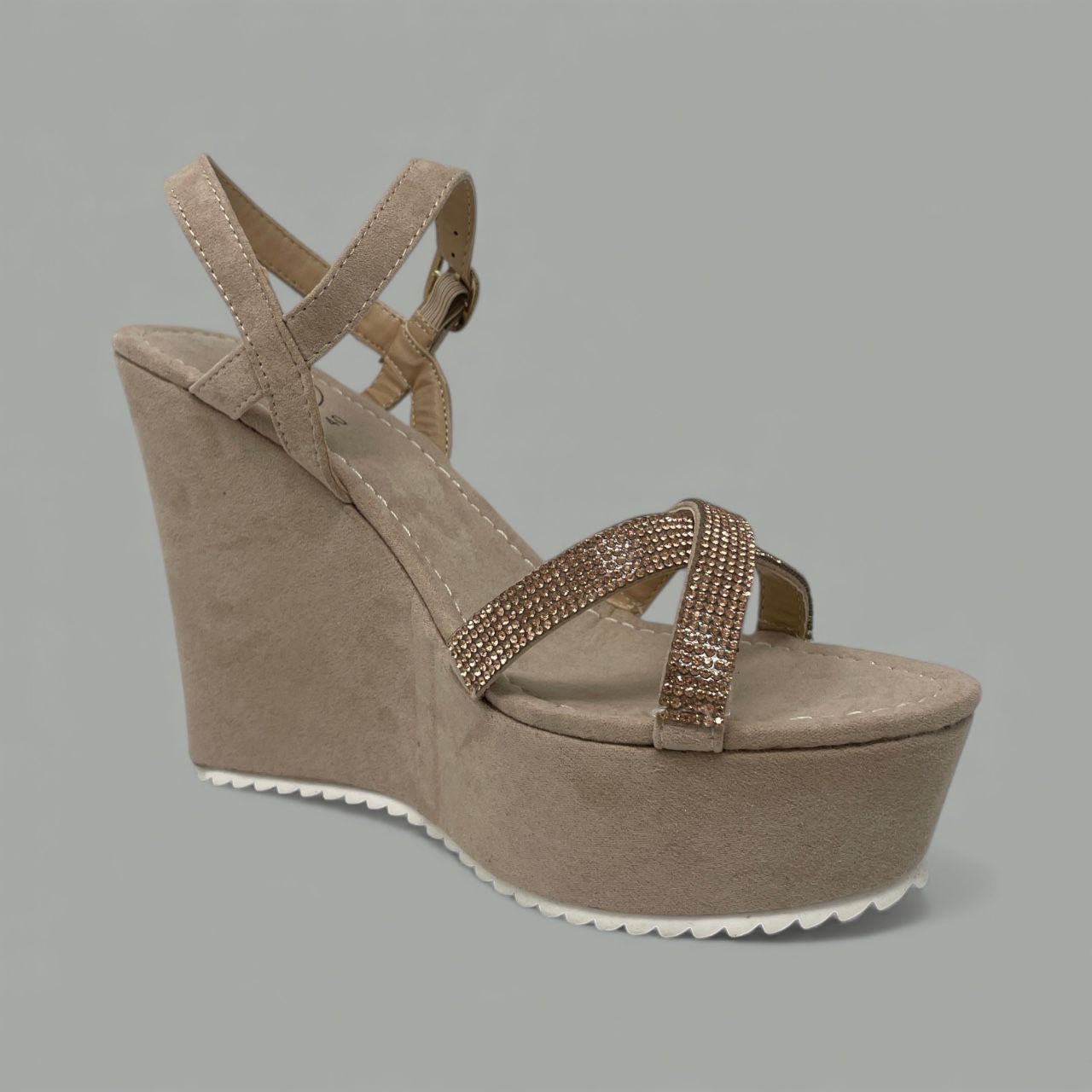 EXE - CRYSTAL PLATFORM WEDGE - SIZE 40 - NUDE