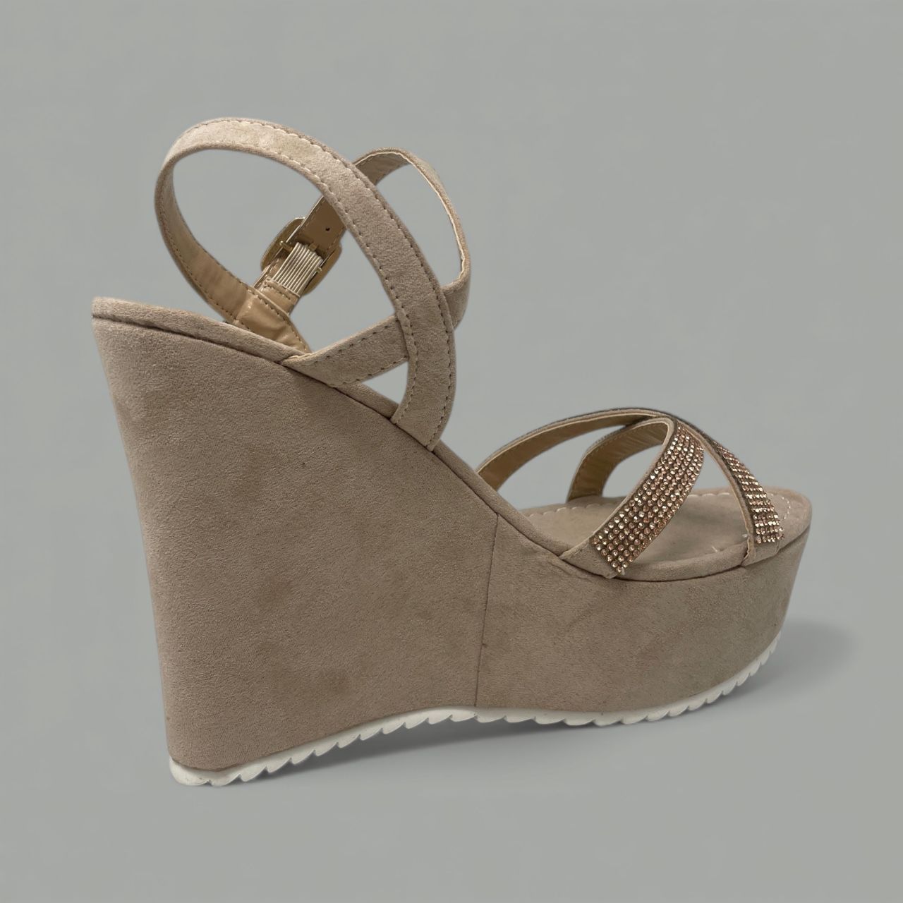 EXE - CRYSTAL PLATFORM WEDGE - SIZE 40 - NUDE