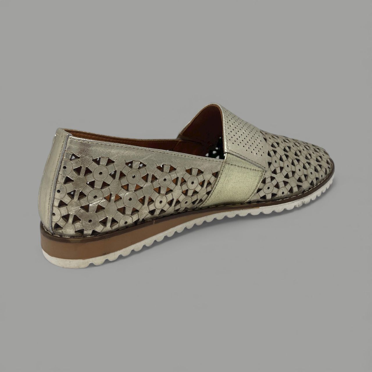 BONAVI - LOREN METALLIC LASER-CUT FLAT - SIZE 41 - GOLD