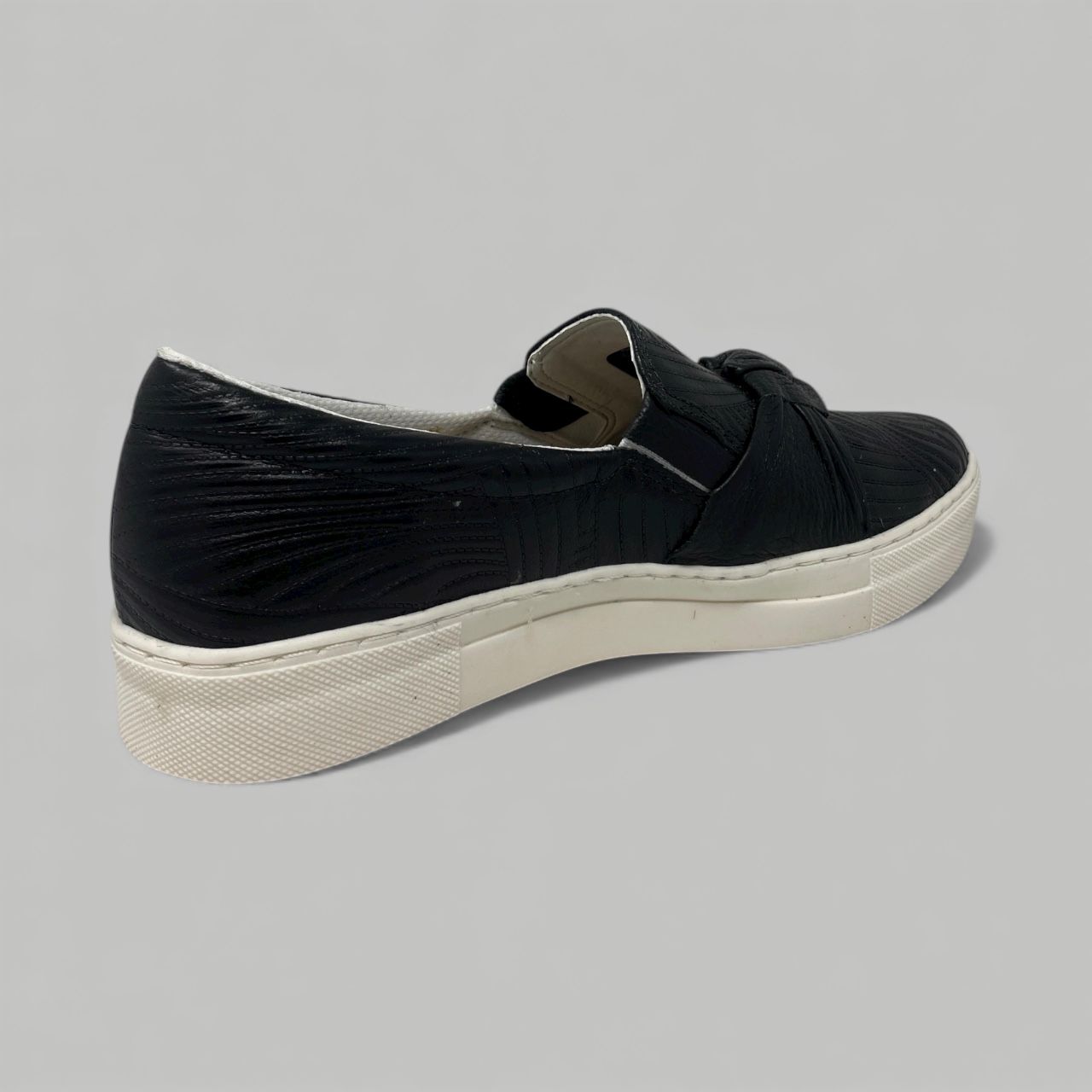 VERAFATTO - EMBOSSED SLIP-ON SNEAKER - SIZE 9 - BLACK