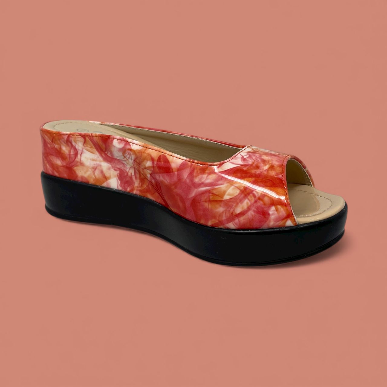 HELEN'S HEART – SLIDE PLATFORM - SIZE 9 - ORANGE