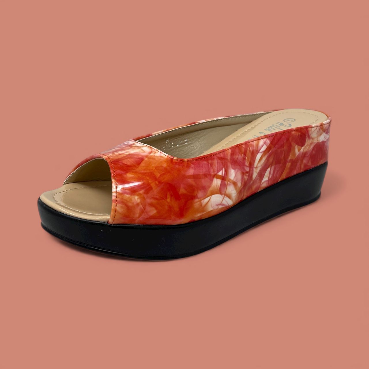 HELEN'S HEART – SLIDE PLATFORM - SIZE 9 - ORANGE