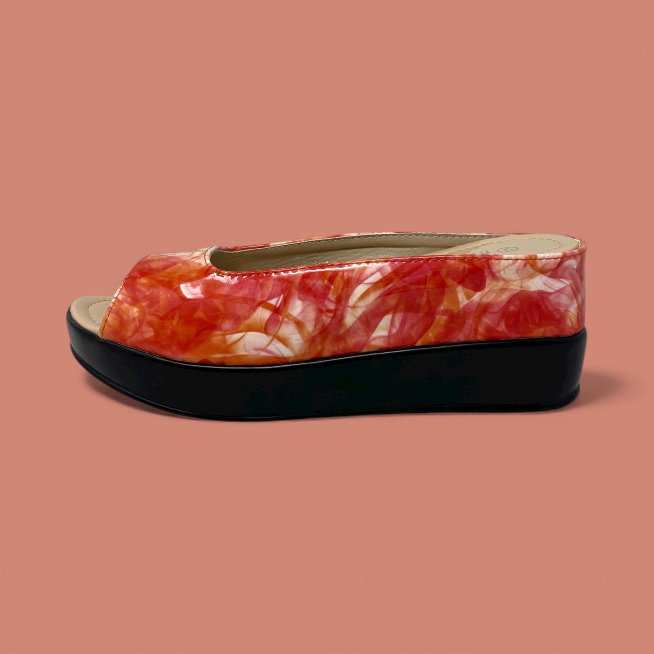 HELEN'S HEART – SLIDE PLATFORM - SIZE 9 - ORANGE