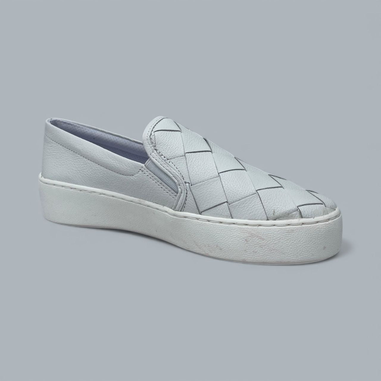 BOTTERO - WOVEN PLATFORM SNEAKER - SIZE 6 - WHITE